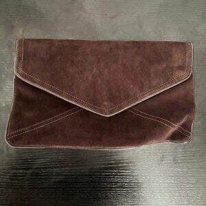 Scoop NYC brown suede clutch